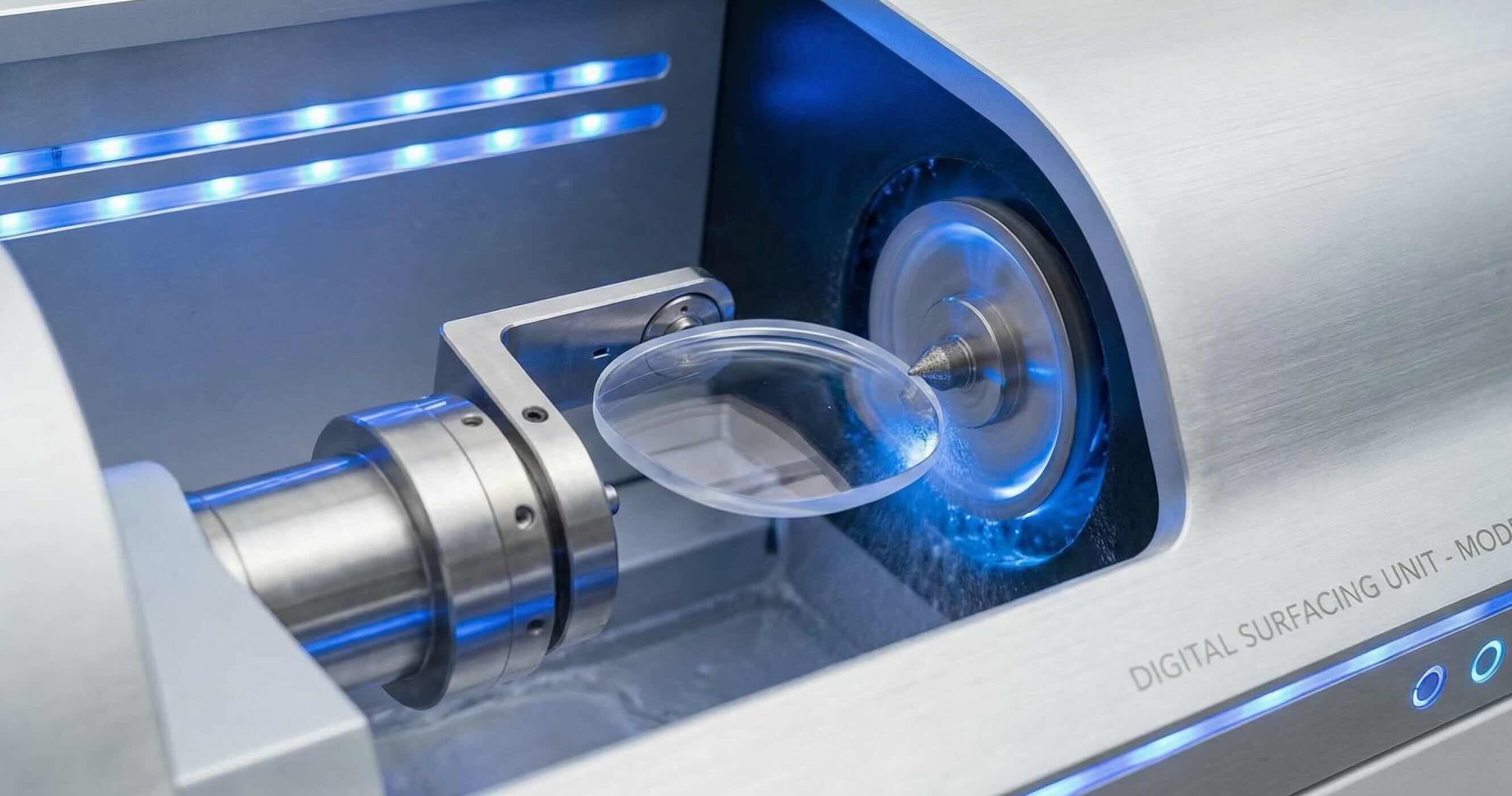 Digital lens manufacturing process with high-tech machinery